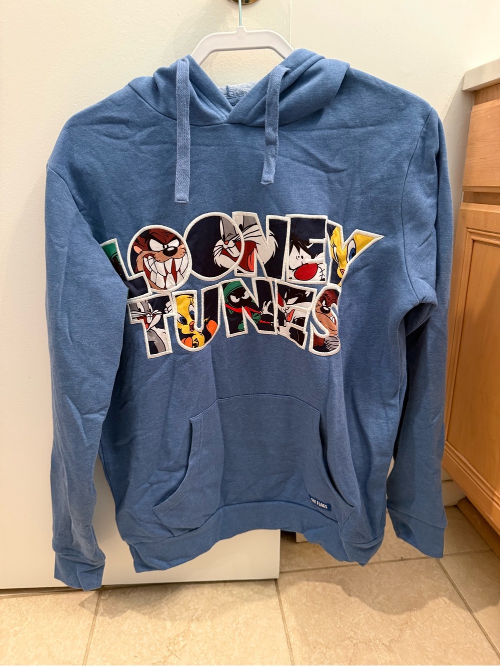Blue Looney Tunes Graphic Hoodie Six Flags